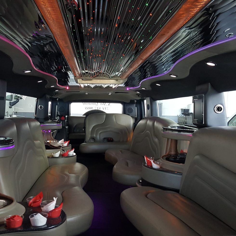 Luxury limousine interior